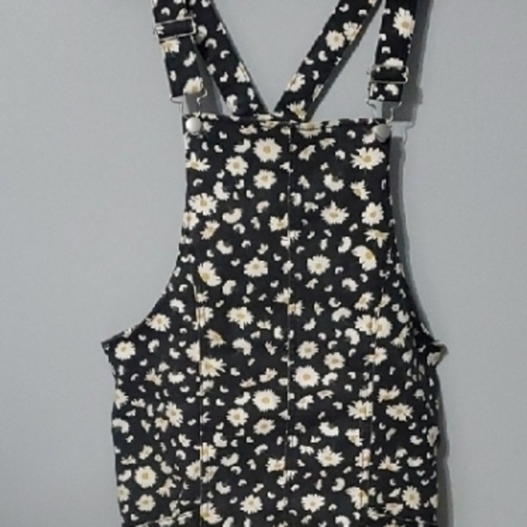 Daisey Overall Dress Womens Size Juniors Size Large 11 13 Floral No Boundaries - Picture 6 of 11